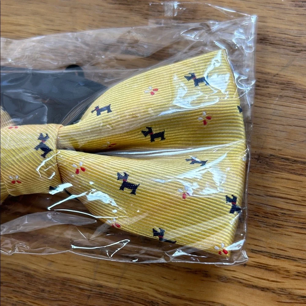 Sky Kids Yellow Bow Tie with Fun Patterns